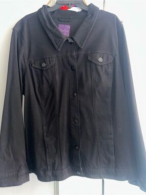 Alfani Black Button-Front Shirt Jacket